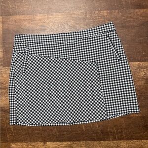 Gingham Skort in Navy and White